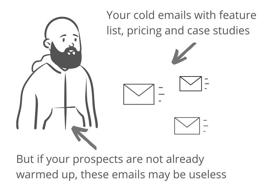 cold sales emails only effective for warm leads