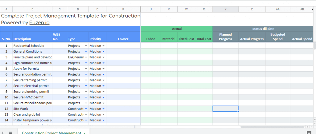 construction project management report template - overall project health