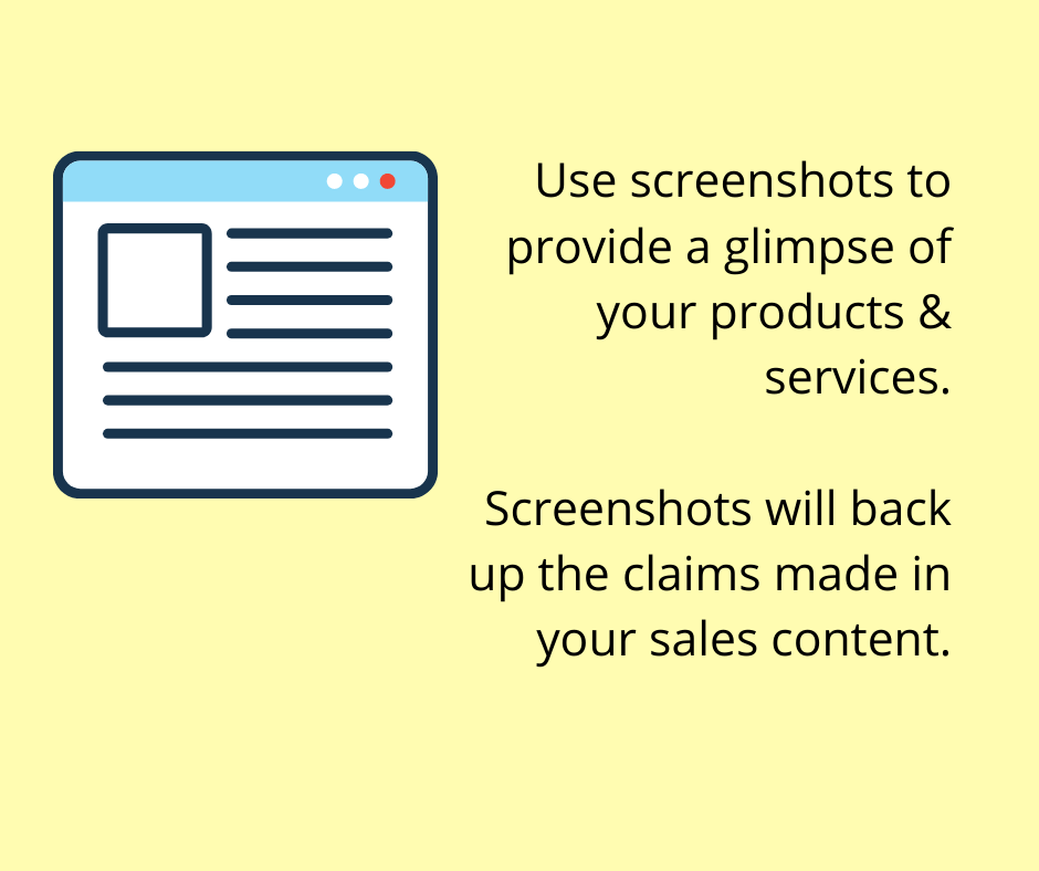 why to use screenshots in email marketing