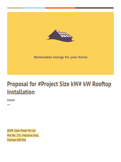 Solar Proposal Template For Different Project Types FREE Sample