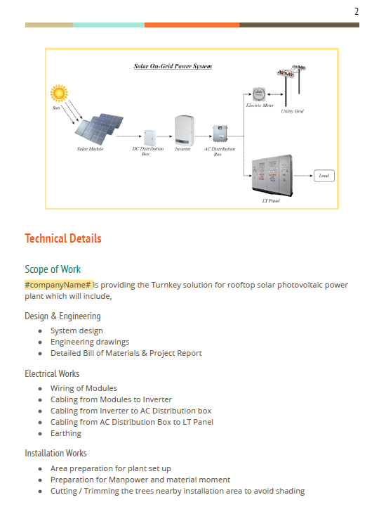 Solar Proposal Template For Different Project Types FREE Sample