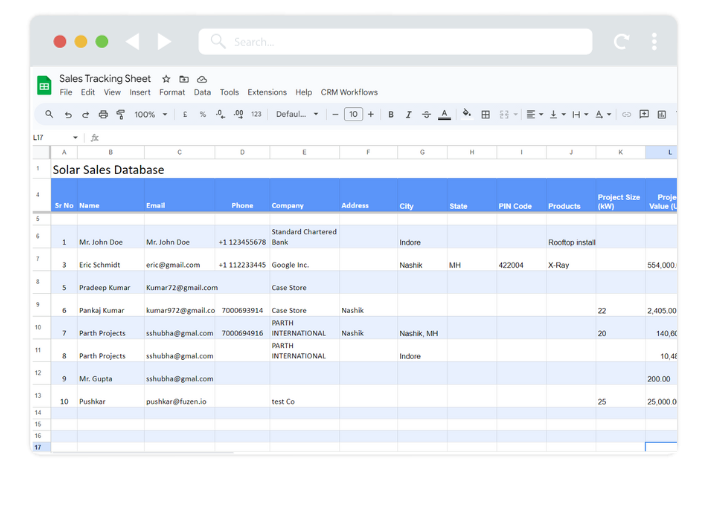 Google sheets - no code database builder