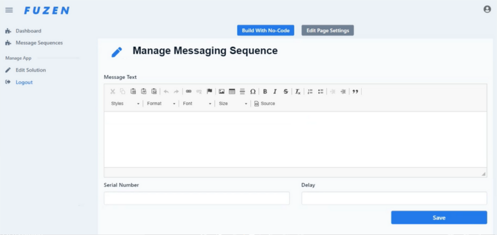 Manage messaging sequences